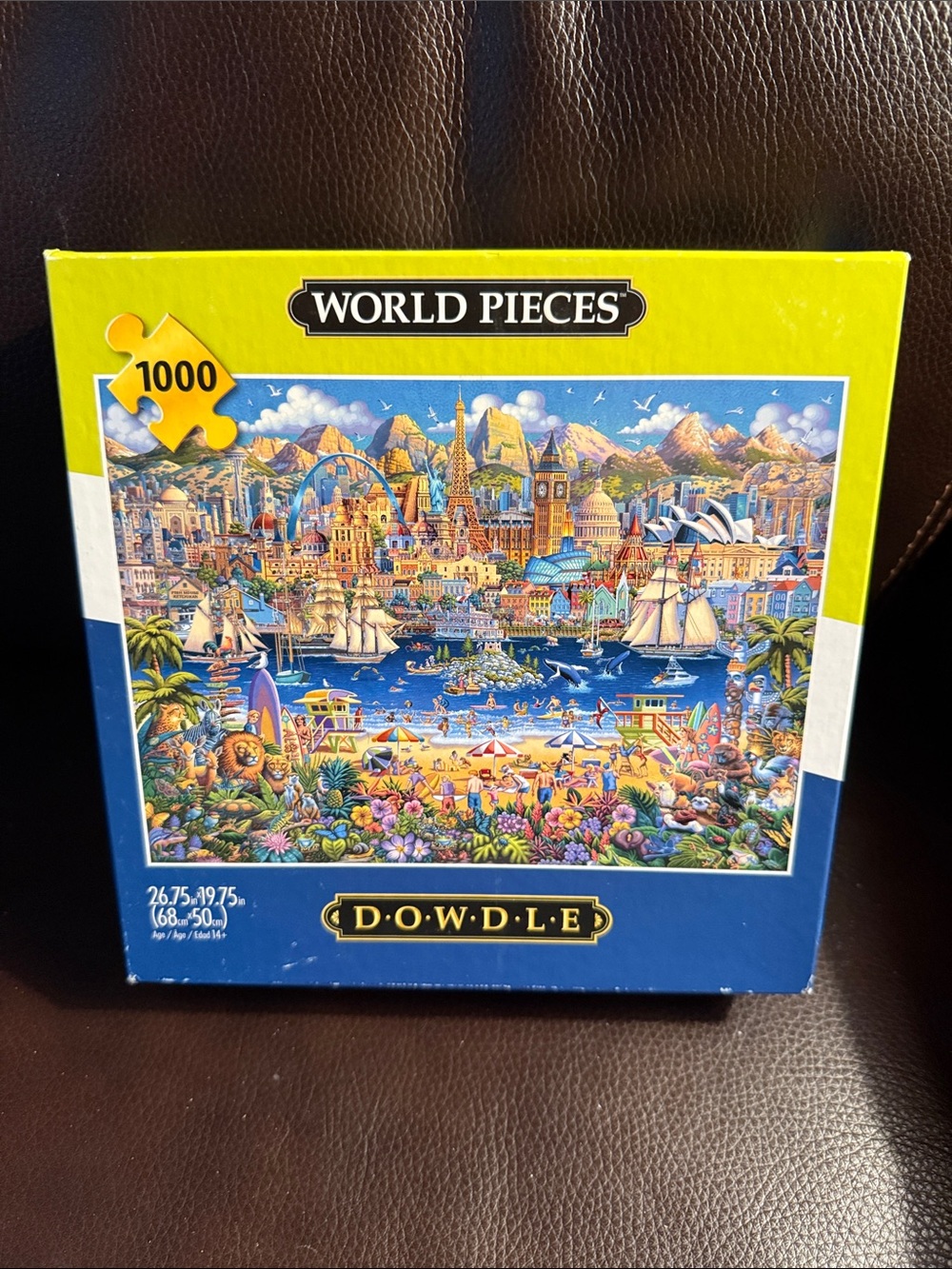 World Pieces Dowdle 1000-Piece Jigsaw Puzzle - Bright Multicolor. Has poster